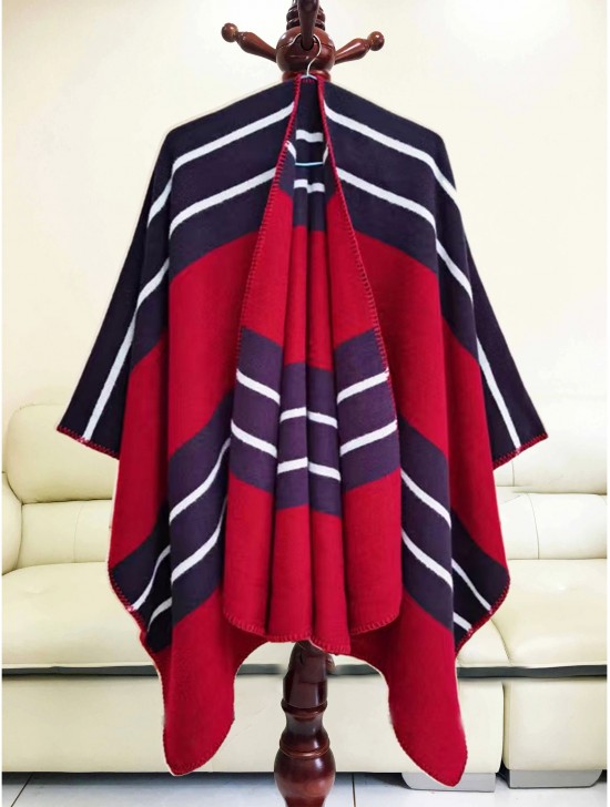 Soft Abstract Striped Cape